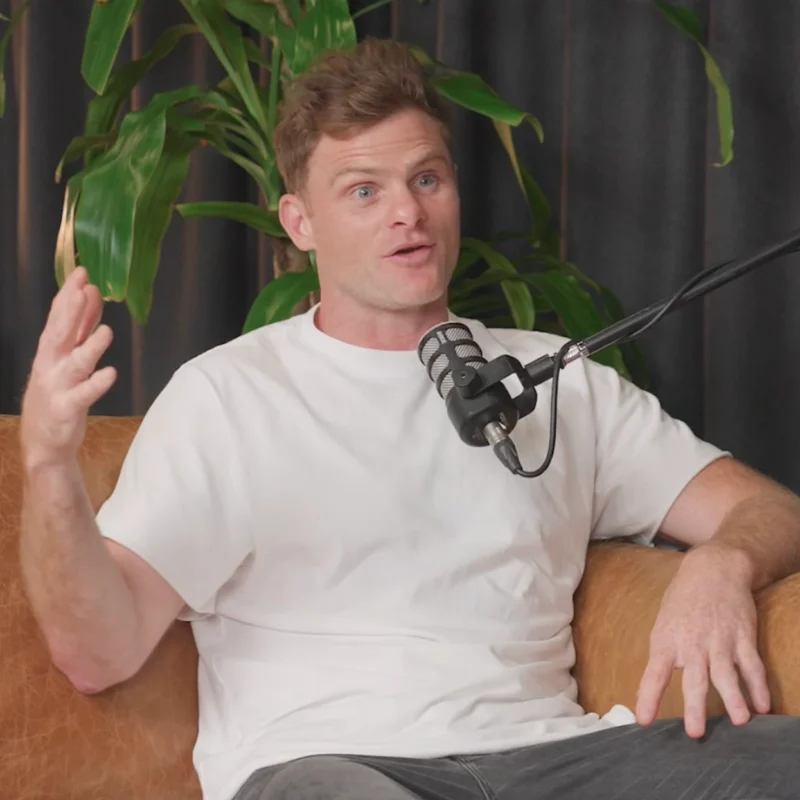 Heath Shaw speaking on the Hear Me Roar podcast discussing AFL career insights and leadership