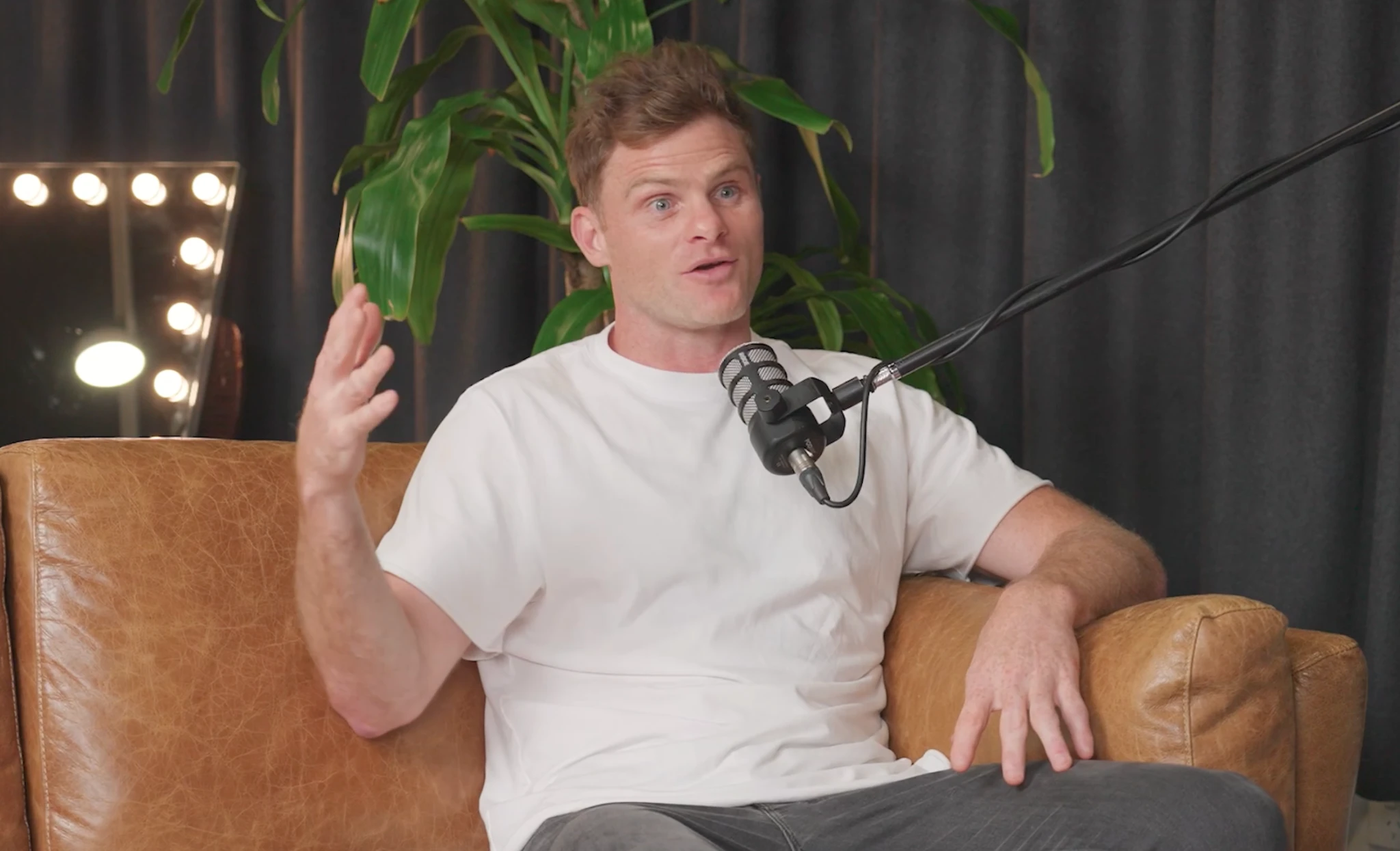 Heath Shaw speaking on the Hear Me Roar podcast discussing AFL career insights and leadership